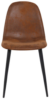 TPFLiving Esszimmerstuhl Naples Vintage Kunstleder Gestell Metall Schwarz